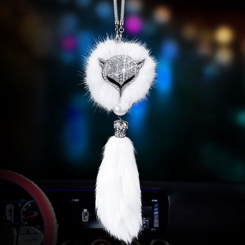 Carsine Car rearview mirror pendant fox Long tail