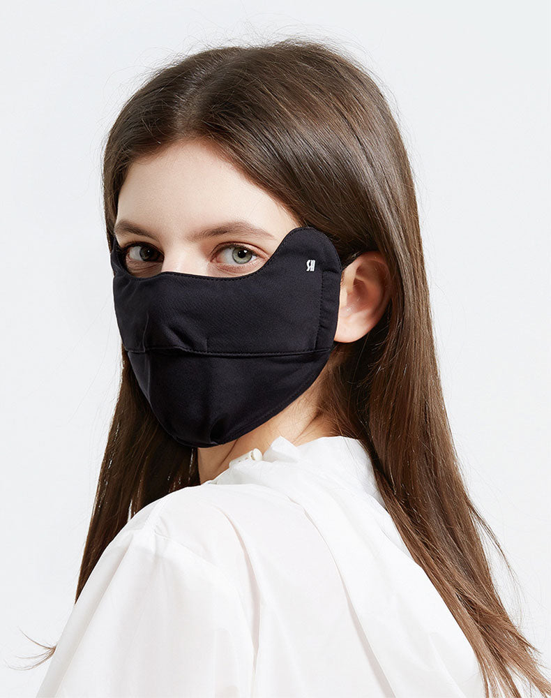 Carsine Sunshade UV Protection Women's Face Mask UPF 50+ Black