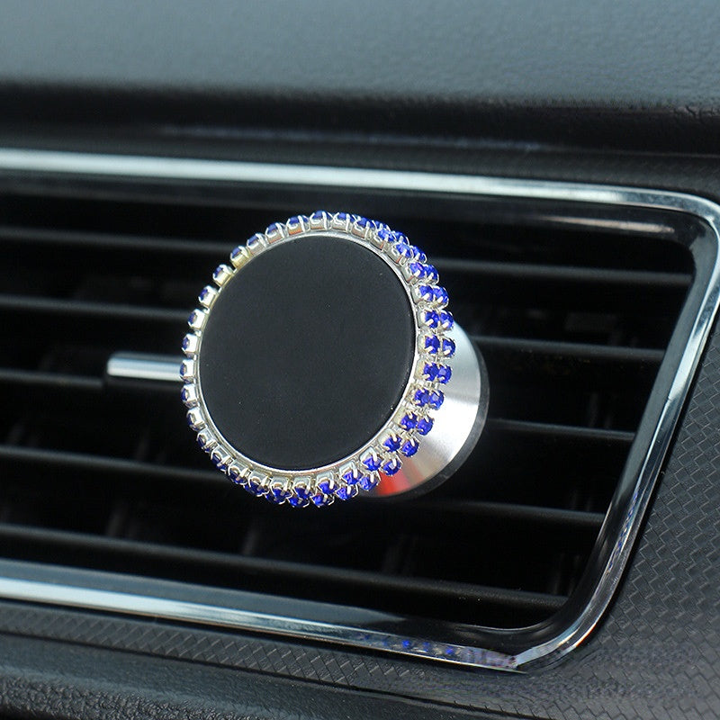 Carsine Rhinestone Car Phone Holder Magnetic attraction Blue