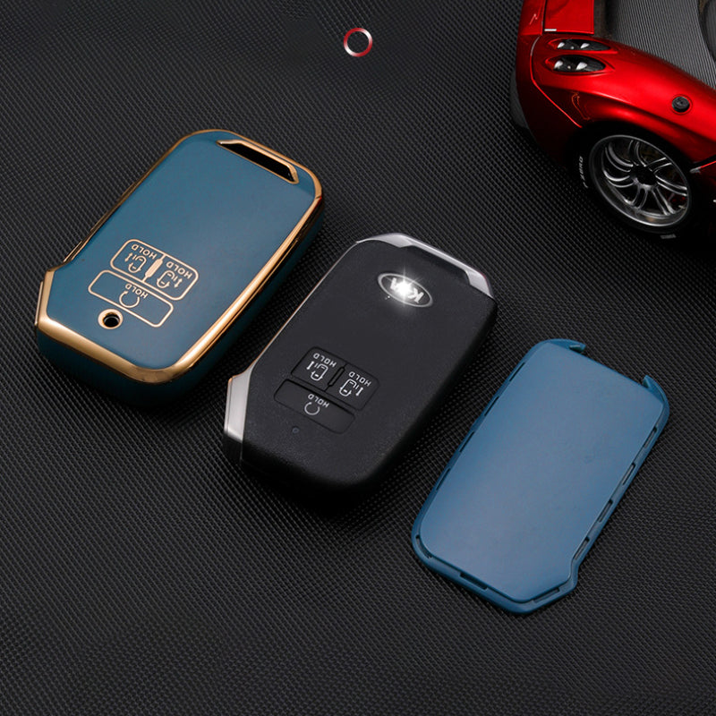 Carsine Kia Car Key Case Golden Edge