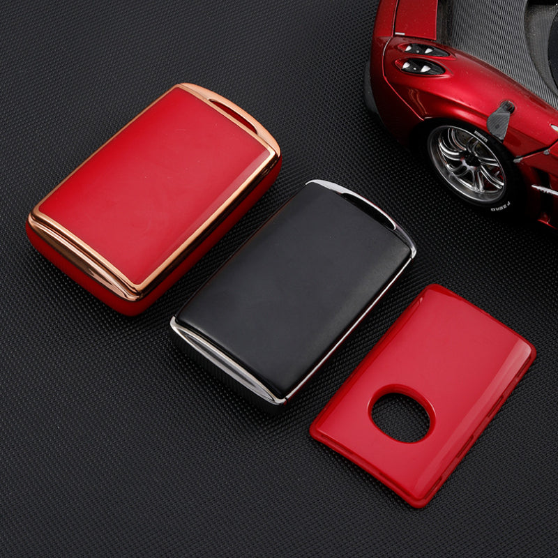 Carsine Mazda Car Key Case Golden Edge