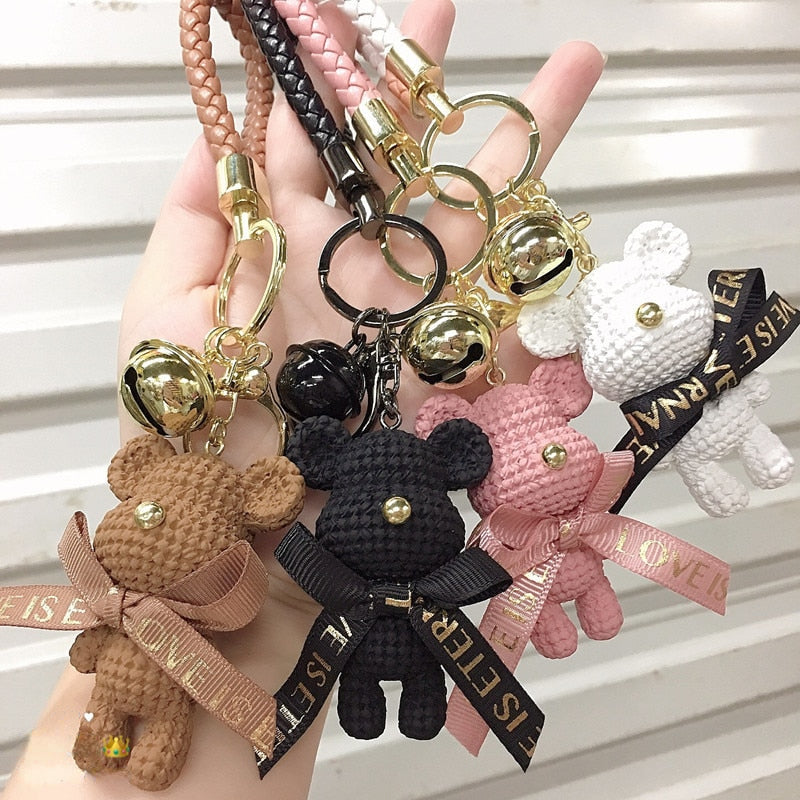 Carsine Rhinestone Bear Keychain Bag Pendant Style 6