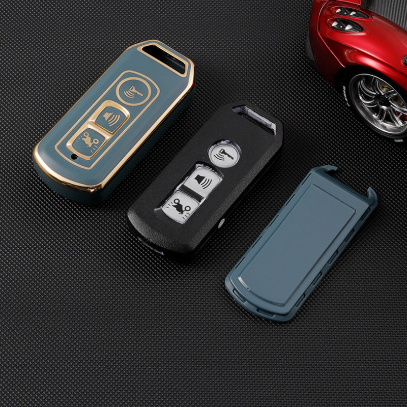 Carsine Honda Motorcycle Key Case Golden Edge