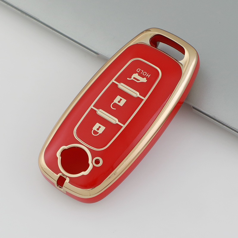 Carsine Nissan Car Key Case Golden Edge Red / Key case