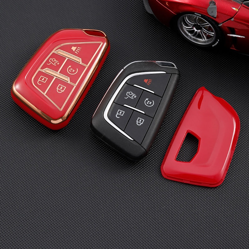 Carsine Cadillac Car Key Case Golden Edge