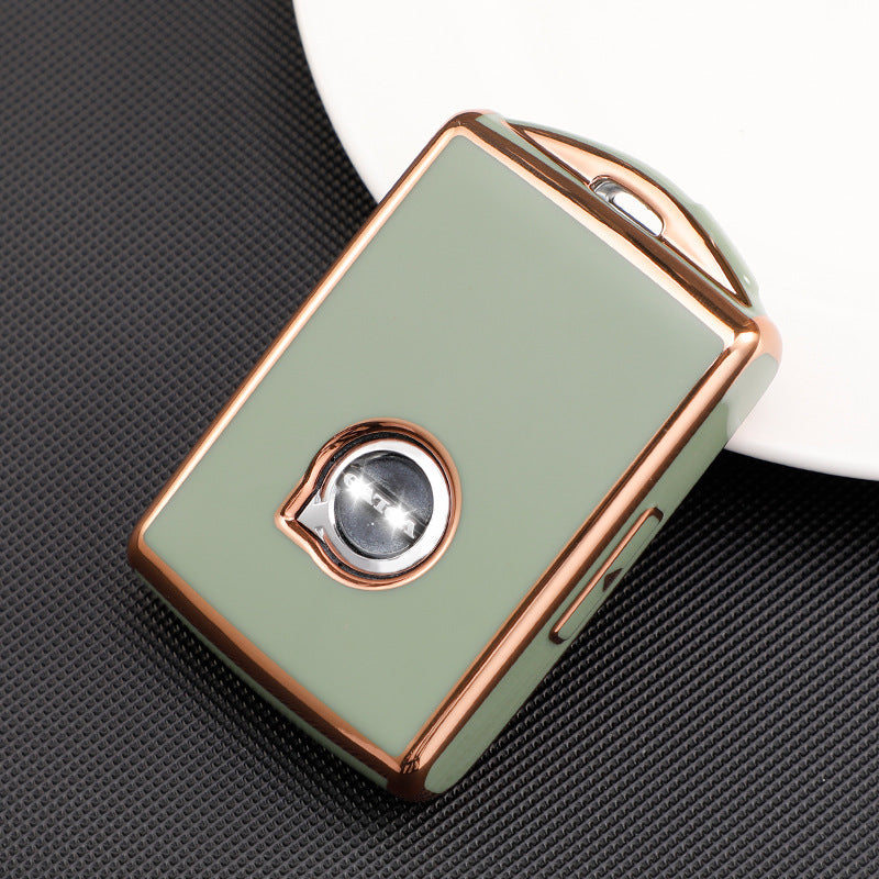 Carsine Volvo Car Key Case Golden Edge Green / Key case