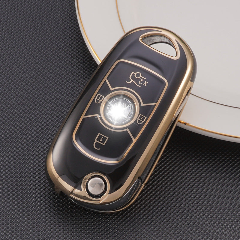 Carsine Buick Car Key Case Golden Edge Black / Key case