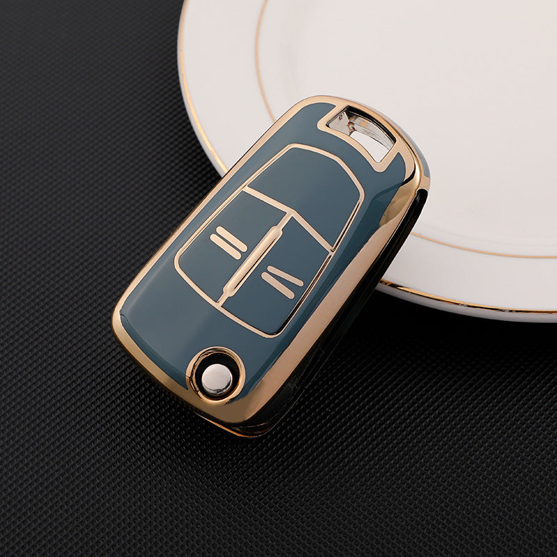 Carsine Opel Car Key Case Golden Edge Grey / Key case