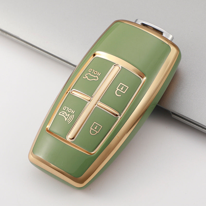 Carsine Genesis Car Key Case Golden Edge Type B / Green / Key case