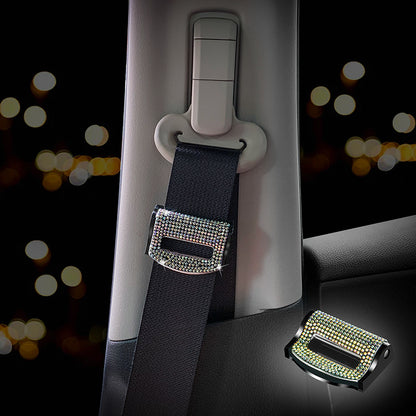 Carsine Rhinestone car seat belt adjuster Multicolor