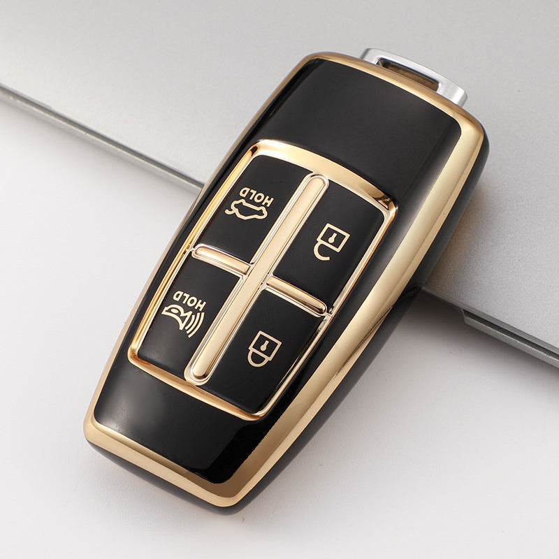 Carsine Genesis Car Key Case Golden Edge Type B / Black / Key case