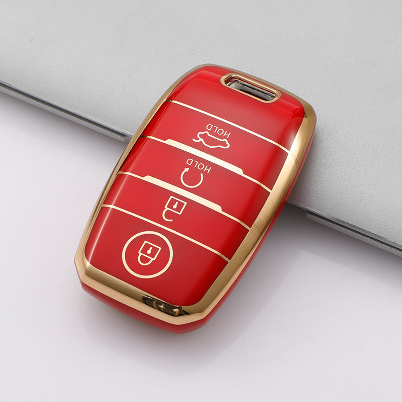 Carsine Kia Car Key Case Golden Edge Red / Key case