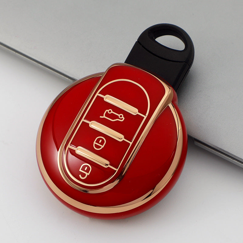Carsine BMW Mini Car Key Case Golden Edge Red / Key case