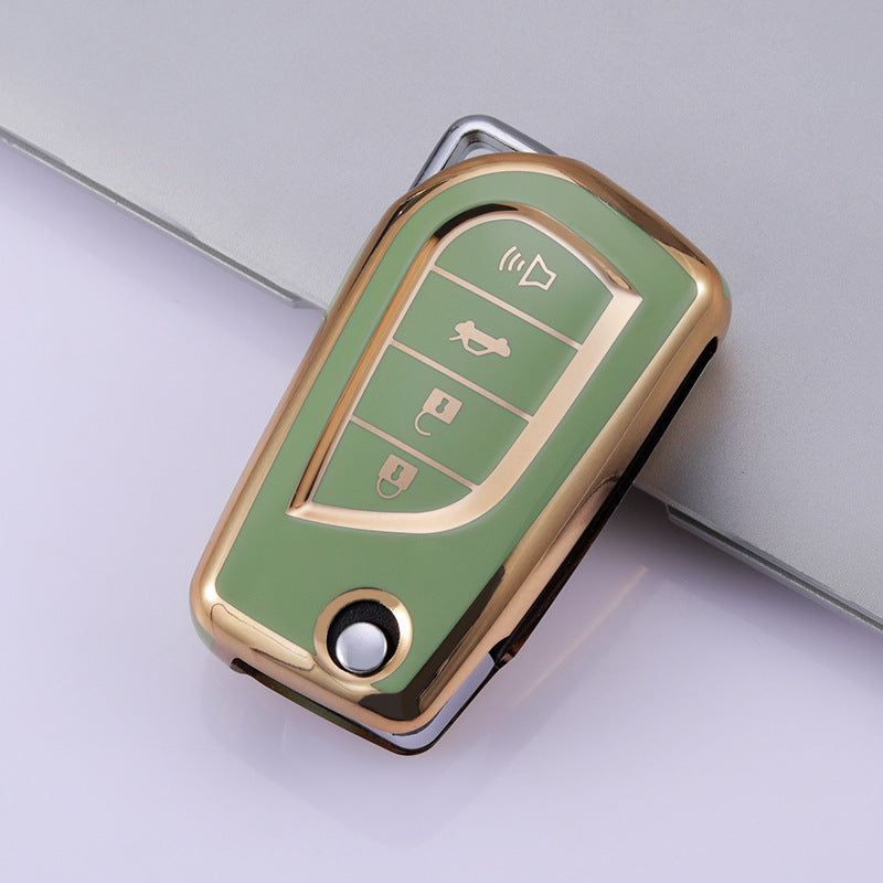 Carsine Toyota Car Key Case Golden Edge Green / Key case