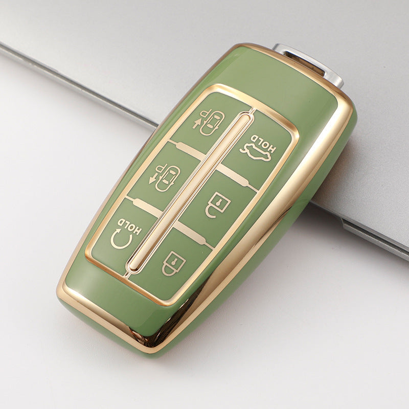 Carsine Genesis Car Key Case Golden Edge Type B / Green / Key case