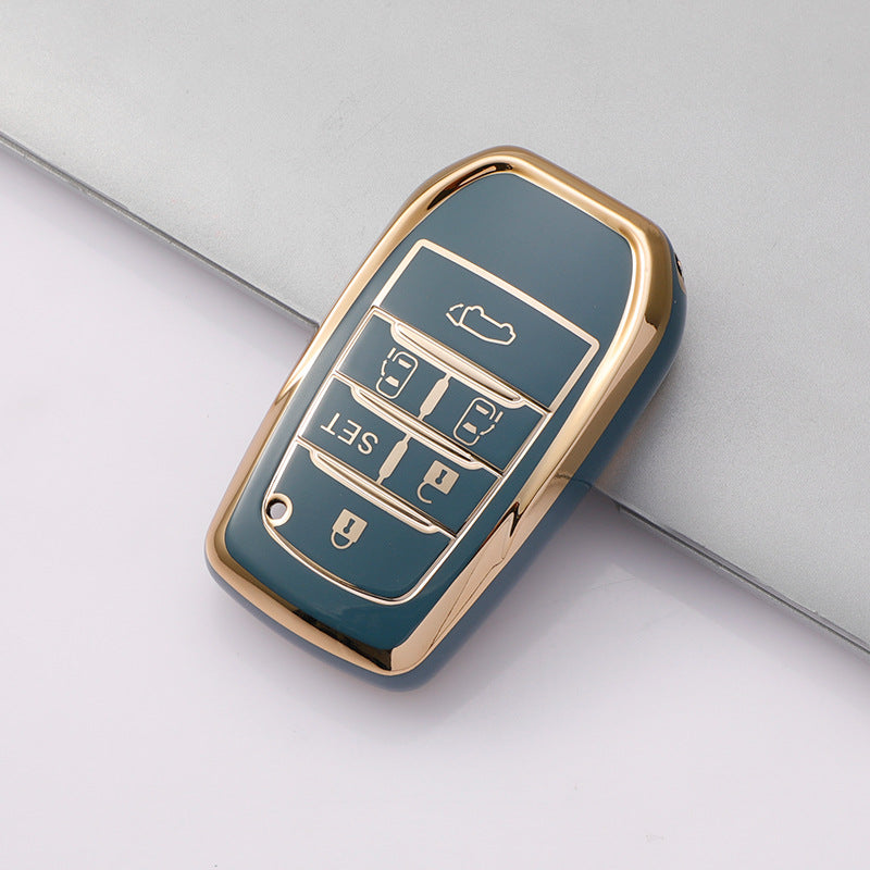 Carsine Toyota Car Key Case Golden Edge Grey / Key case