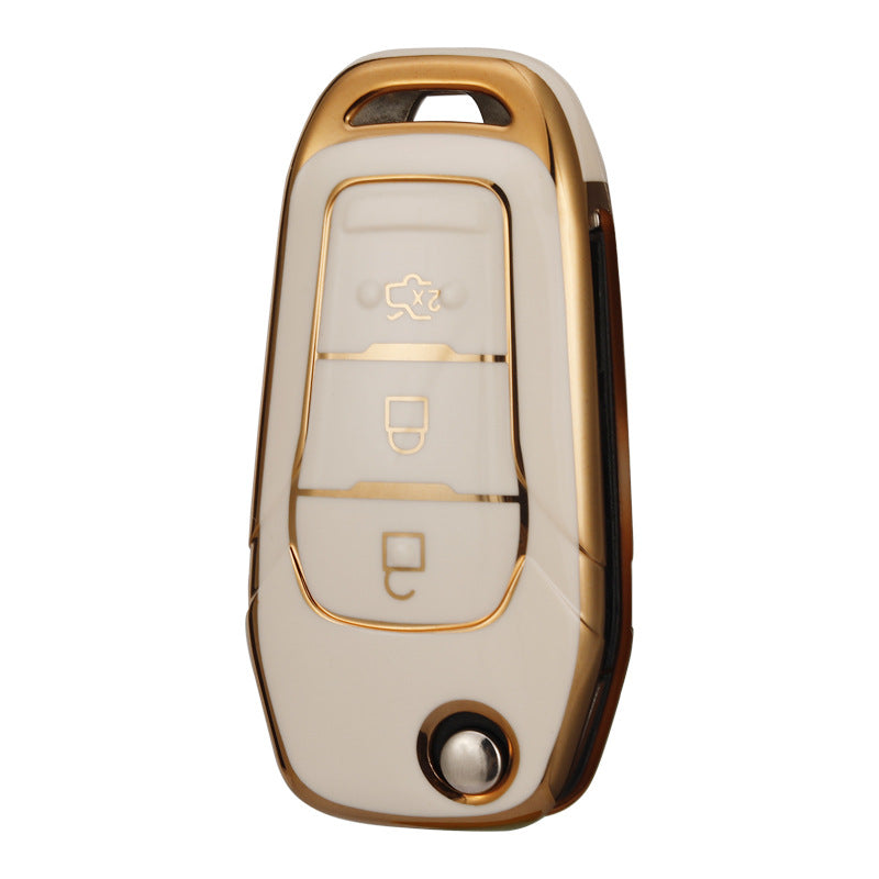 Carsine Ford Car Key Case Golden Edge