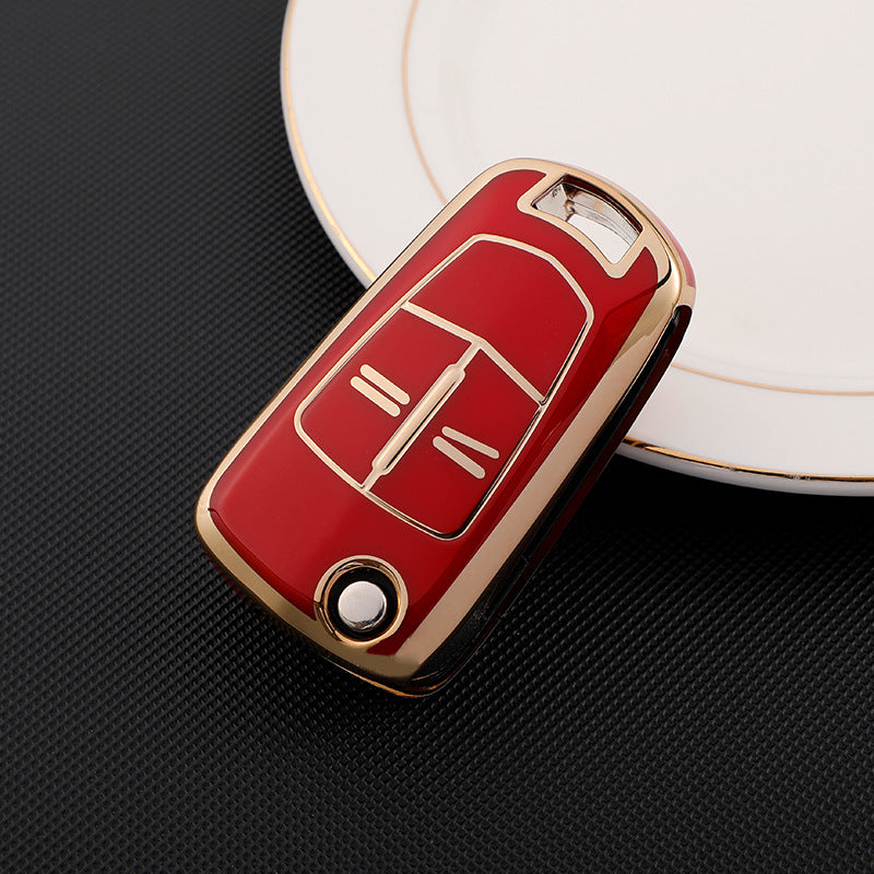 Carsine Opel Car Key Case Golden Edge Red / Key case