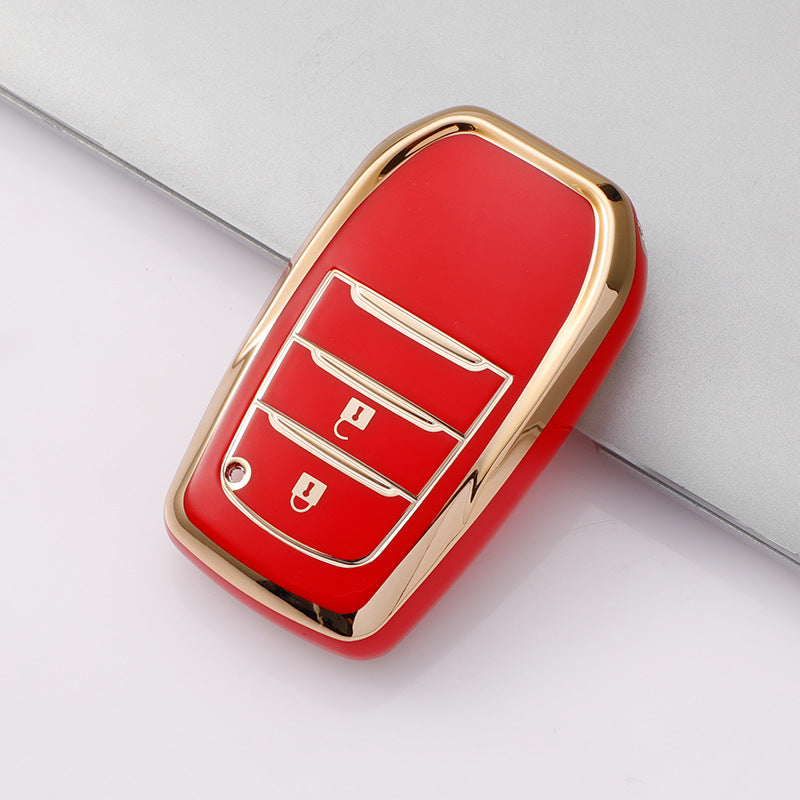 Carsine Toyota Car Key Case Golden Edge Red / Key case