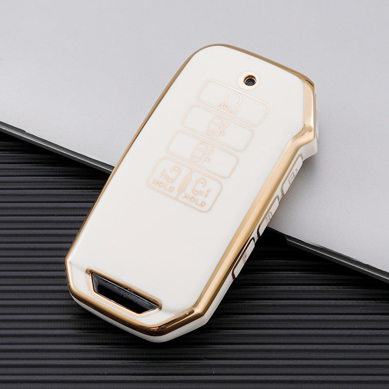 Carsine Kia Car Key Case Golden Edge