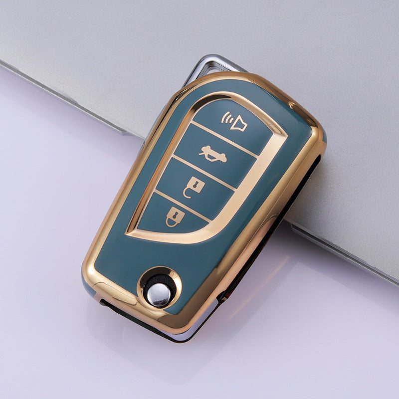 Carsine Toyota Car Key Case Golden Edge Grey / Key case