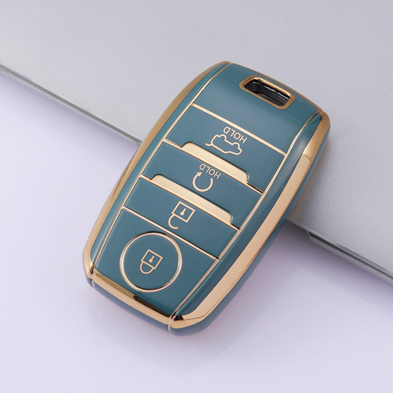 Carsine Kia Car Key Case Golden Edge Grey / Key case