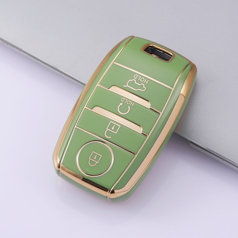 Carsine Kia Car Key Case Golden Edge Green / Key case