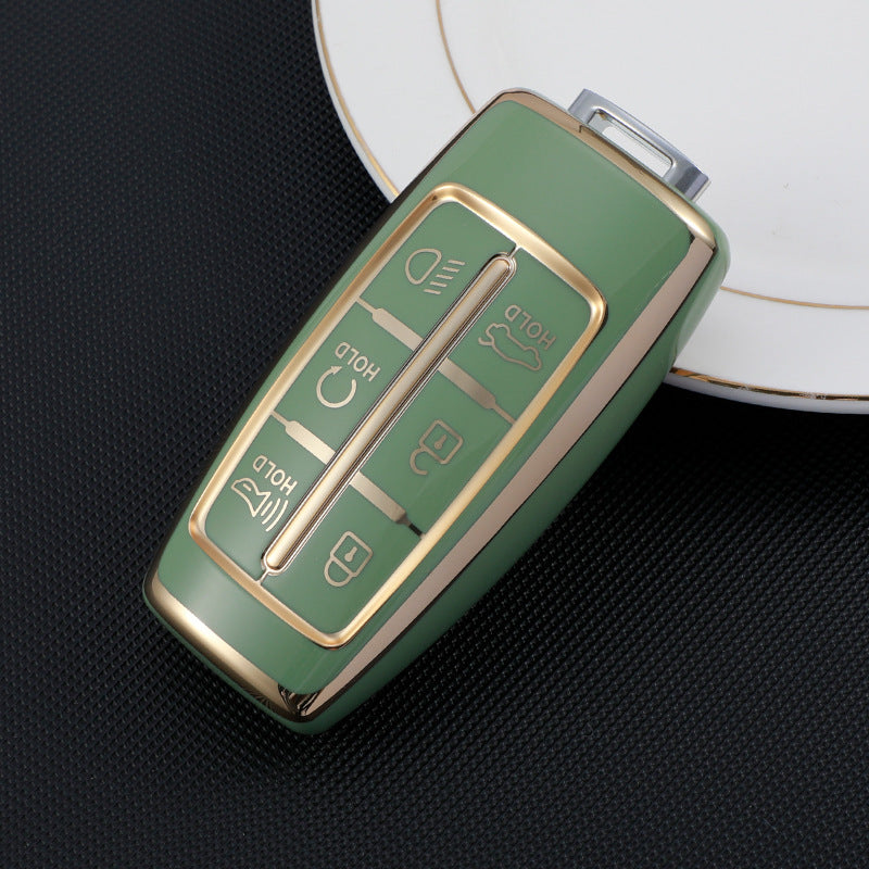 Carsine Genesis Car Key Case Golden Edge Type A / Green / Key case