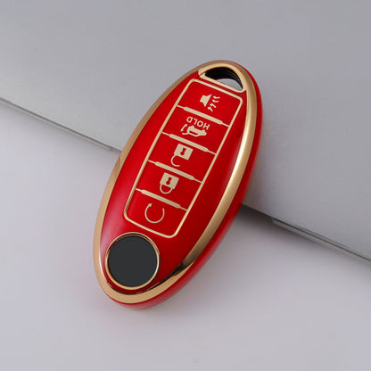 Carsine Nissan Car Key Case Golden Edge Red / Key case