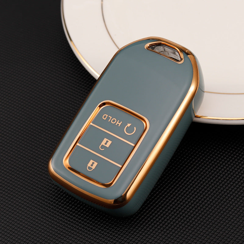 Carsine Honda Acura Car Key Case Golden Edge Grey / Key case