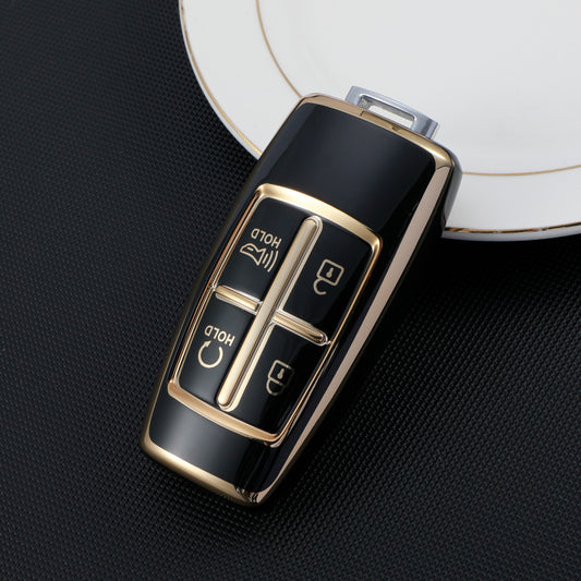 Carsine Genesis Car Key Case Golden Edge Type A / Black / Key case