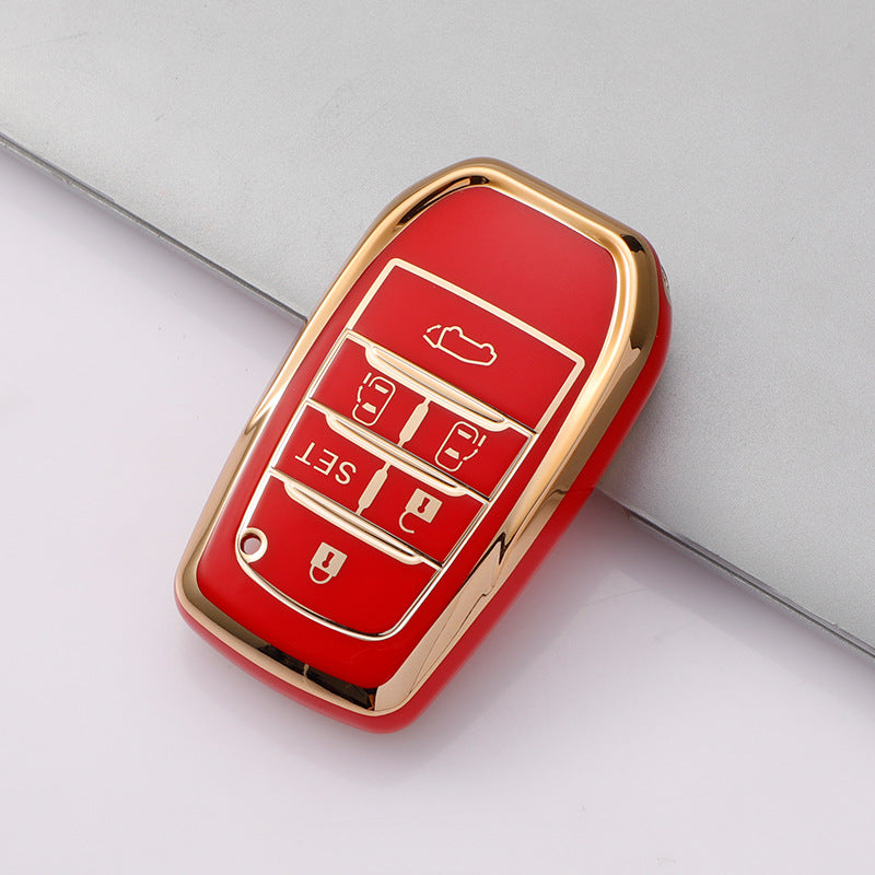 Carsine Toyota Car Key Case Golden Edge Red / Key case