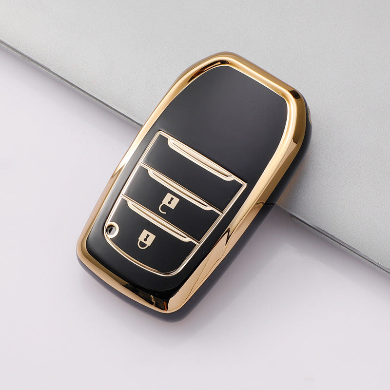 Carsine Toyota Car Key Case Golden Edge Black / Key case