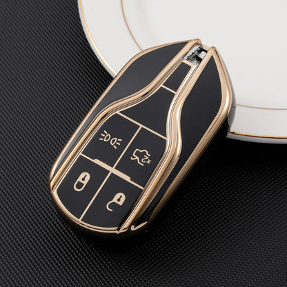 Carsine Maserati Car Key Case Golden Edge Black / Key case