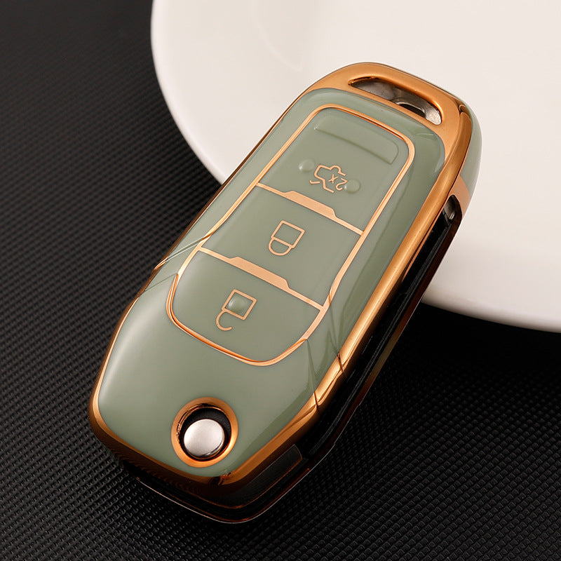 Carsine Ford Car Key Case Golden Edge Green / Key case