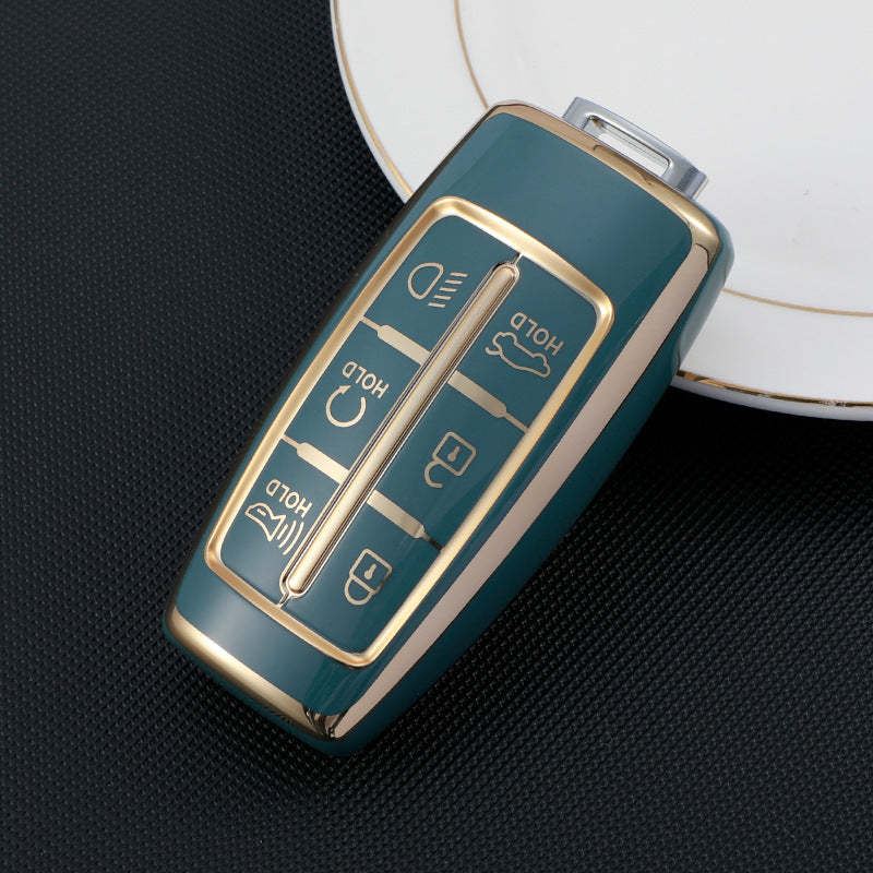 Carsine Genesis Car Key Case Golden Edge Type A / Grey / Key case