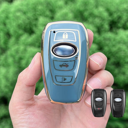 Carsine Subaru Car Key Case Golden Edge Grey / Key case