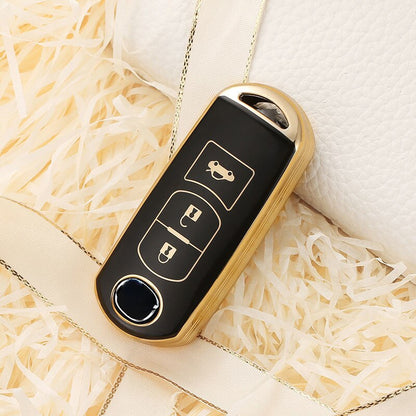Carsine Mazda Car Key Case Golden Edge B / Black / Key case