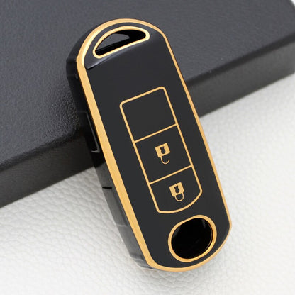 Carsine Mazda Car Key Case Golden Edge Black / Key case