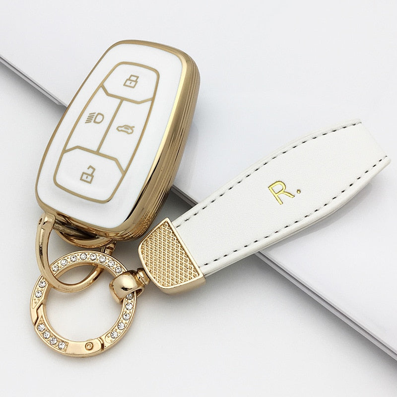 Carsine TATA Car Key Case Golden Edge