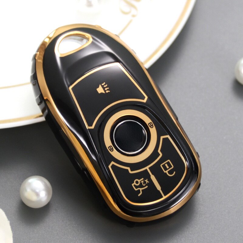 Carsine Buick Car Key Case Golden Edge Black / Key case