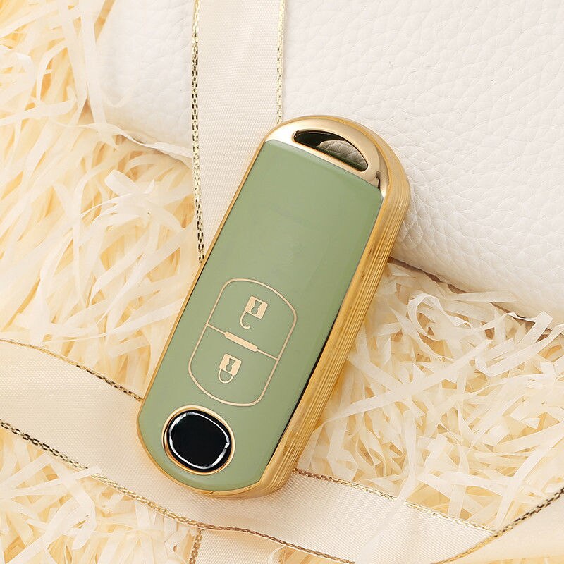 Carsine Mazda Car Key Case Golden Edge A / Green / Key case