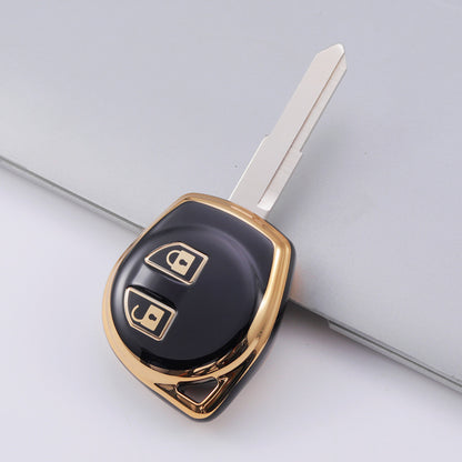 Carsine Suzuki Car Key Case Golden Edge Black / Key case