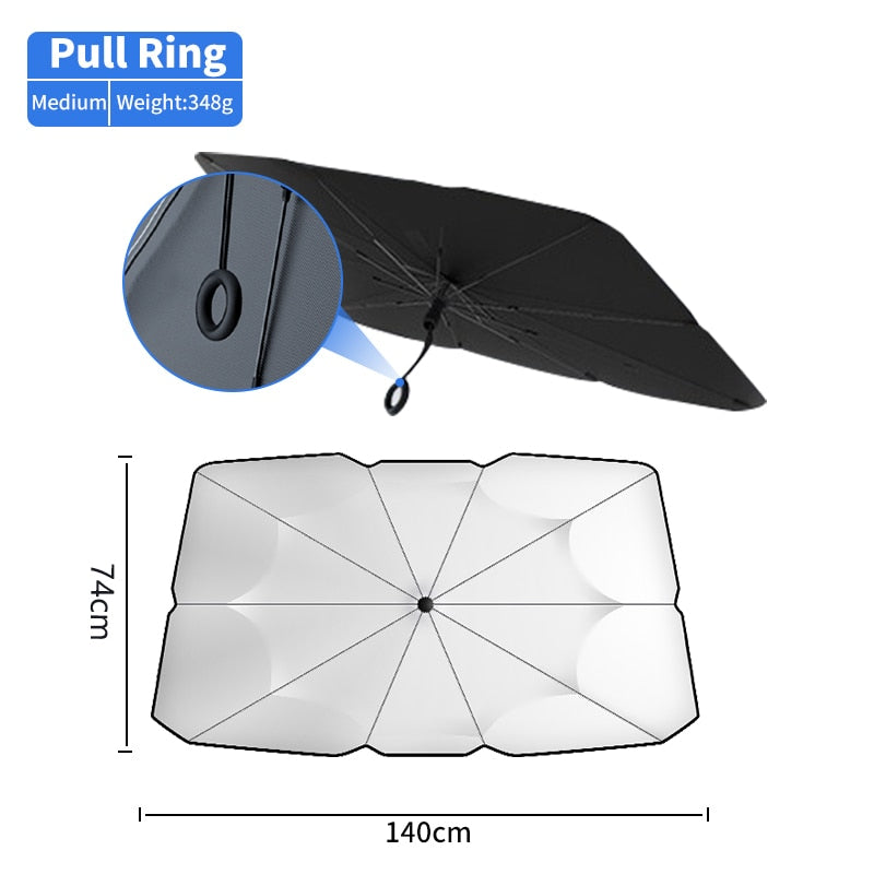 Carsine Car Windshield Foldable Parasol pull ring M