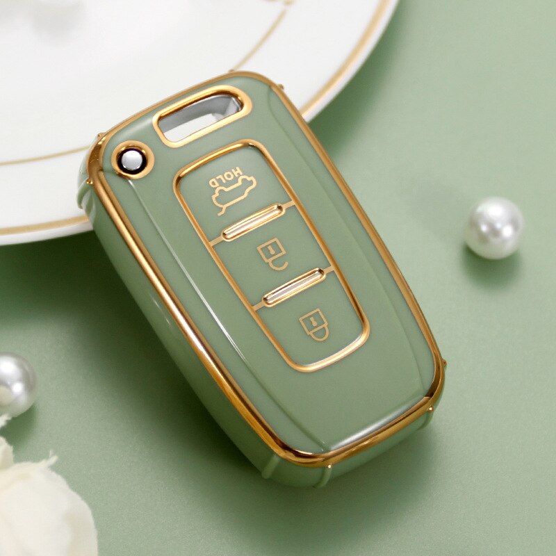 Carsine Kia Car Key Case Golden Edge Green / Key case