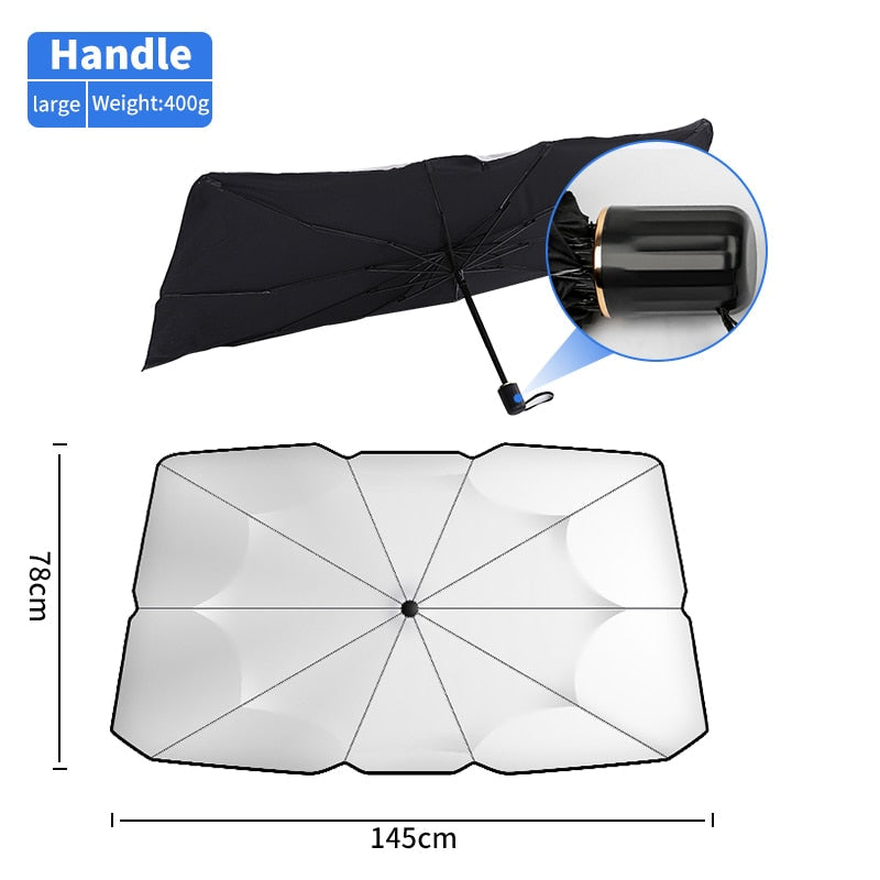 Carsine Car Windshield Foldable Parasol handle L