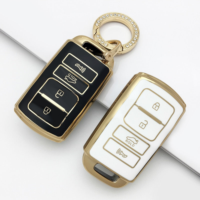 Carsine Kia Car Key Case Golden Edge