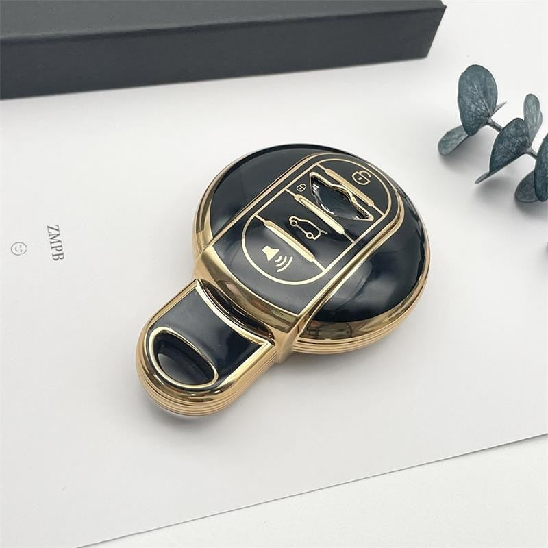 Carsine BMW Mini Car Key Case Golden Edge