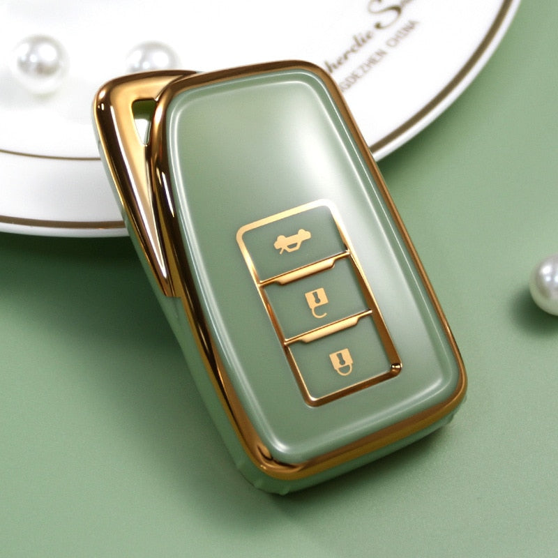 Carsine Lexus Car Key Case Golden Edge Green / Key case