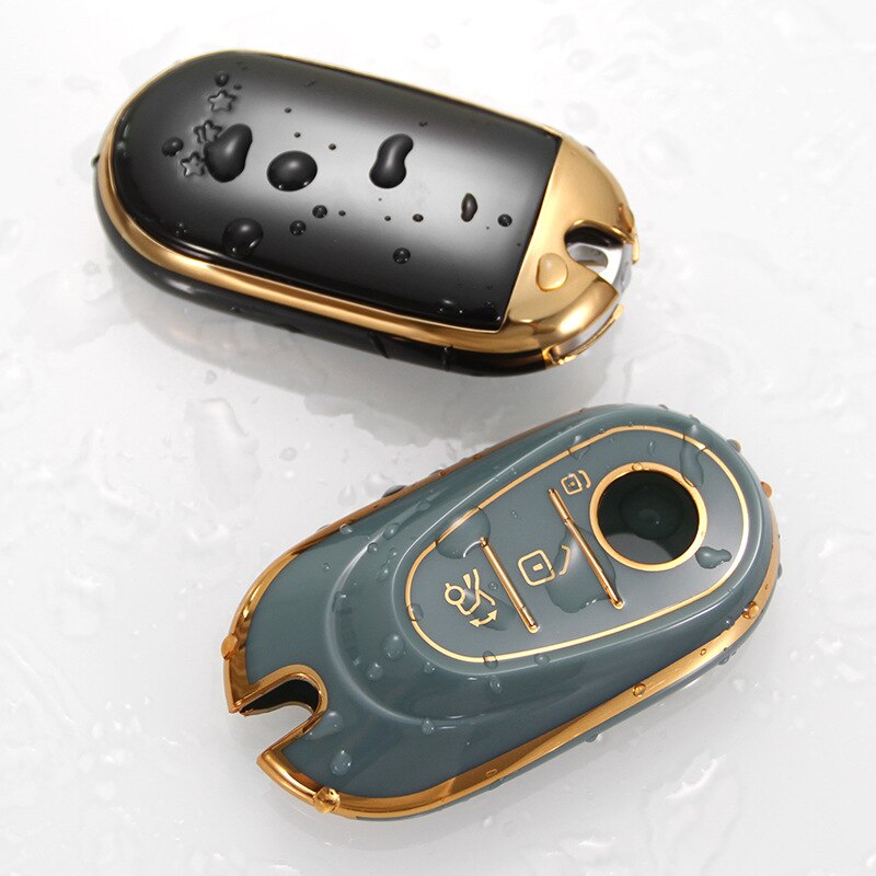 Carsine Mercedes Benz Car Key Case Golden Edge